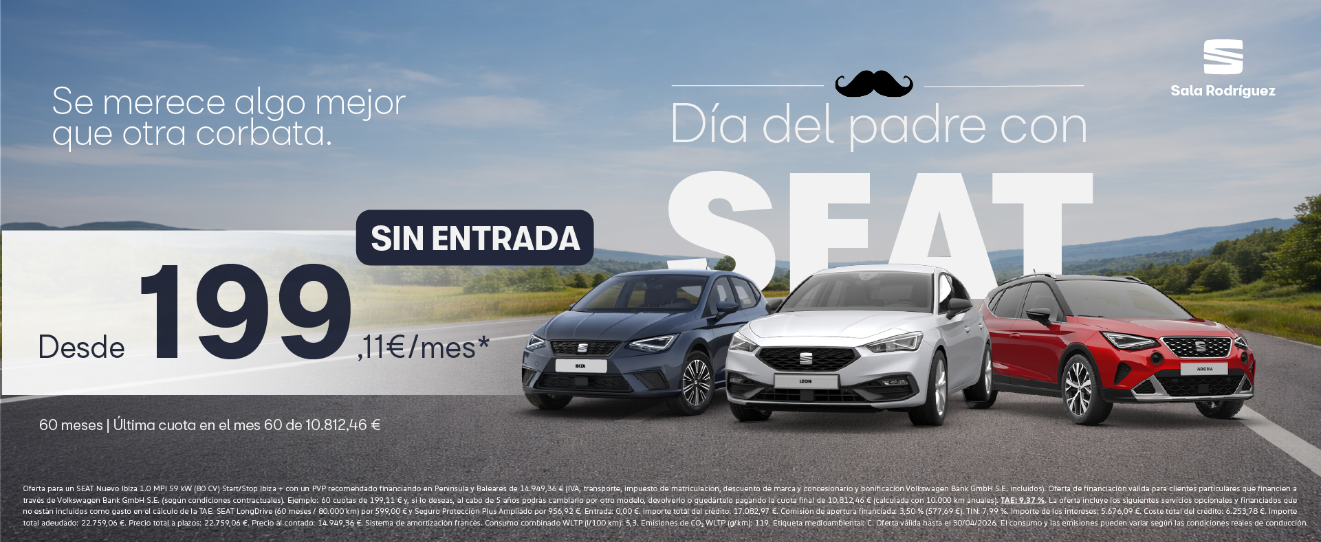 Día del padre con SEAT desde 199€/mes*